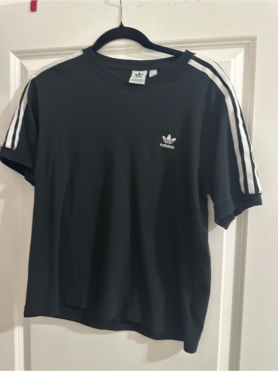 adidas Tops - Adidas women’s Black Trefoil Stripe T-Shirt